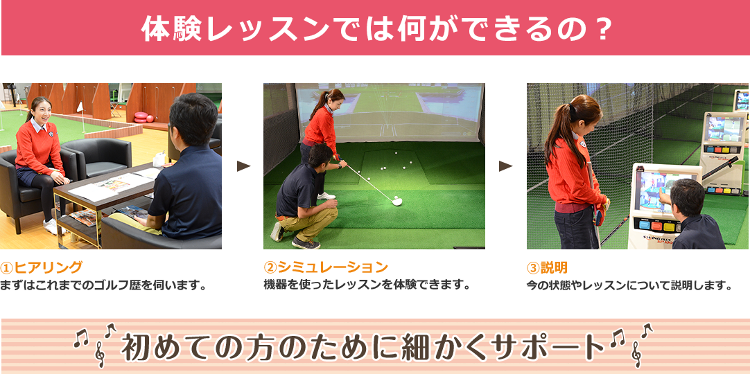 体験レッスンでは何ができるの？