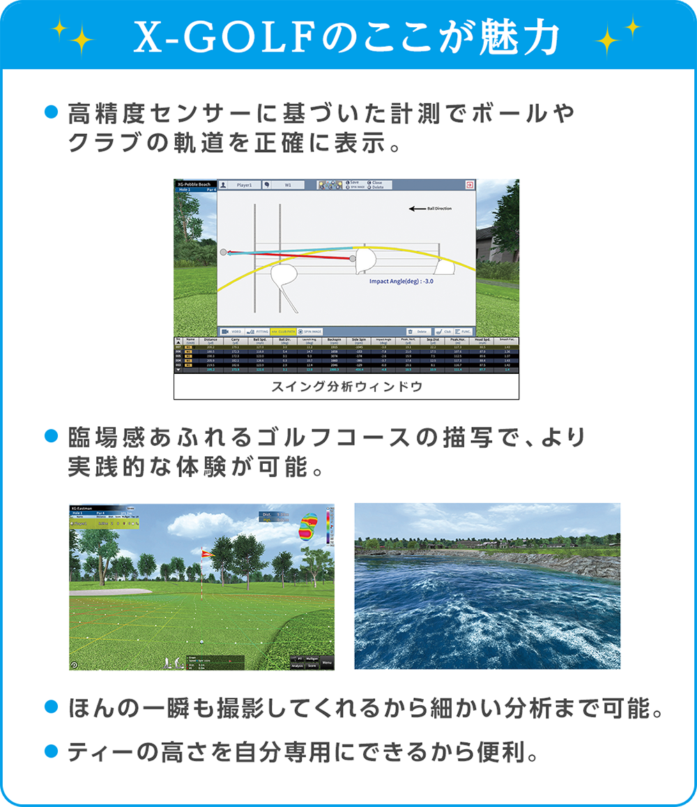 X-GOLFのここが魅力